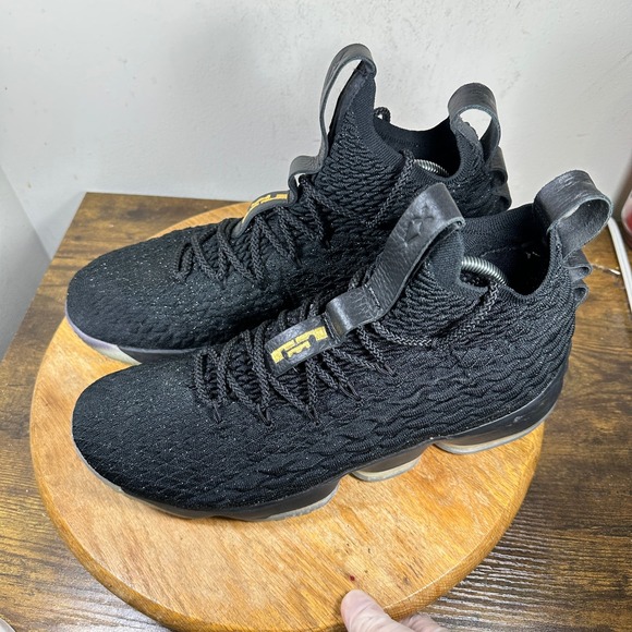 Nike LeBron 15 Black Gold Basketball Shoes 897648-006 Mens 11 Sneakers main image 5